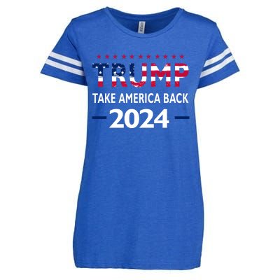 Donald Trump 2024 Take America Back Election The Return Enza Ladies Jersey Football T-Shirt