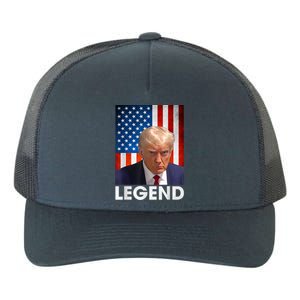 Donald Trump 2024 Mug Shot President Legend American Flag Yupoong Adult 5-Panel Trucker Hat