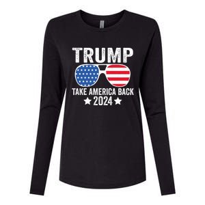 Donald Trump 2024 Take America Back Donald Trump 2024 Womens Cotton Relaxed Long Sleeve T-Shirt