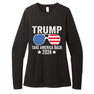 Donald Trump 2024 Take America Back Donald Trump 2024 Womens CVC Long Sleeve Shirt