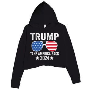 Donald Trump 2024 Take America Back Donald Trump 2024 Crop Fleece Hoodie