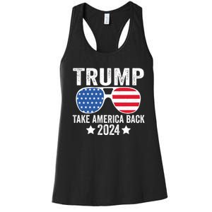 Donald Trump 2024 Take America Back Donald Trump 2024 Women's Racerback Tank