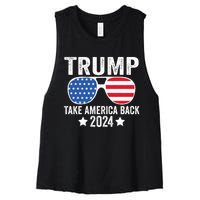 Donald Trump 2024 Take America Back Donald Trump 2024 Women's Racerback Cropped Tank