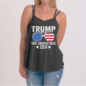 Donald Trump 2024 Take America Back Donald Trump 2024 Women's Strappy Tank