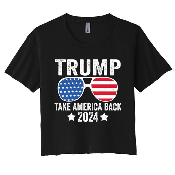 Donald Trump 2024 Take America Back Donald Trump 2024 Women's Crop Top Tee