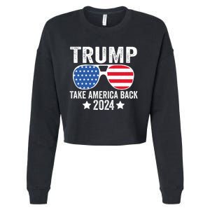 Donald Trump 2024 Take America Back Donald Trump 2024 Cropped Pullover Crew