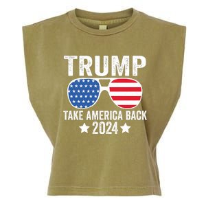 Donald Trump 2024 Take America Back Donald Trump 2024 Garment-Dyed Women's Muscle Tee