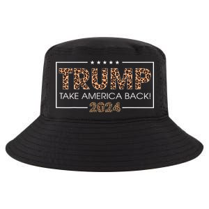 Donald Trump 2024 Take America Back Leopard Print Gift Cool Comfort Performance Bucket Hat