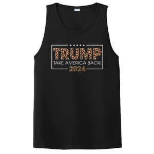 Donald Trump 2024 Take America Back Leopard Print Gift PosiCharge Competitor Tank