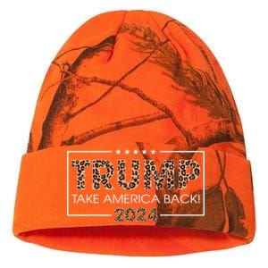 Donald Trump 2024 Take America Back Leopard Print Gift Kati Licensed 12" Camo Beanie