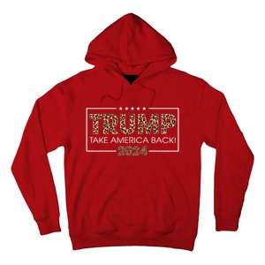 Donald Trump 2024 Take America Back Leopard Print Gift Hoodie