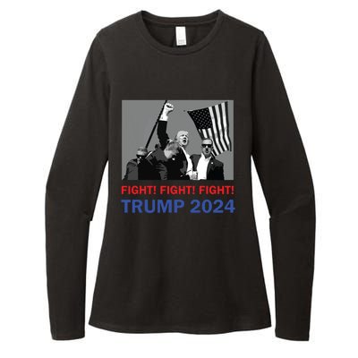 Donald Trump 2024 Fight Fight Fight Donald Trump Fist Pump Womens CVC Long Sleeve Shirt