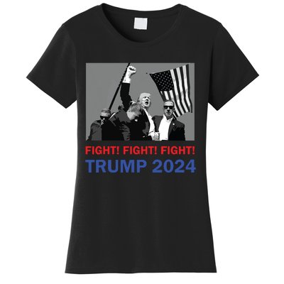 Donald Trump 2024 Fight Fight Fight Donald Trump Fist Pump Women's T-Shirt