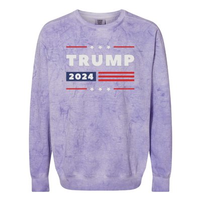 Donald Trump 2024 Election Pro Trump Colorblast Crewneck Sweatshirt