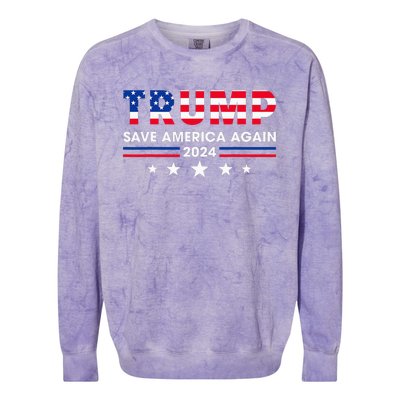 Donald Trump 2024 Take America Back Election The Return Colorblast Crewneck Sweatshirt