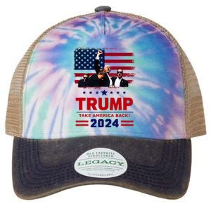 Donald Trump 2024 Survived Shot At Election Rally Legacy Tie Dye Trucker Hat