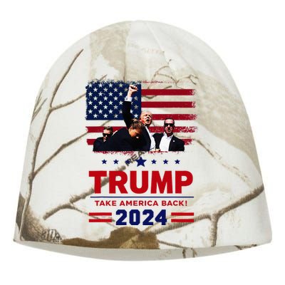 Donald Trump 2024 Survived Shot At Election Rally Kati - Camo Knit Beanie