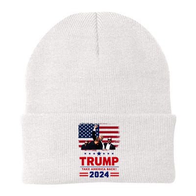 Donald Trump 2024 Survived Shot At Election Rally Knit Cap Winter Beanie