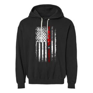 Donald Trump 2024 Take America Back American Flag Patriotic Garment-Dyed Fleece Hoodie