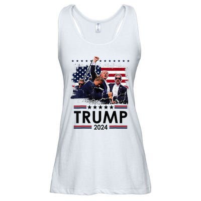 Donald Trump 2024 Survived Shot At Election Rally Ladies Essential Flowy Tank