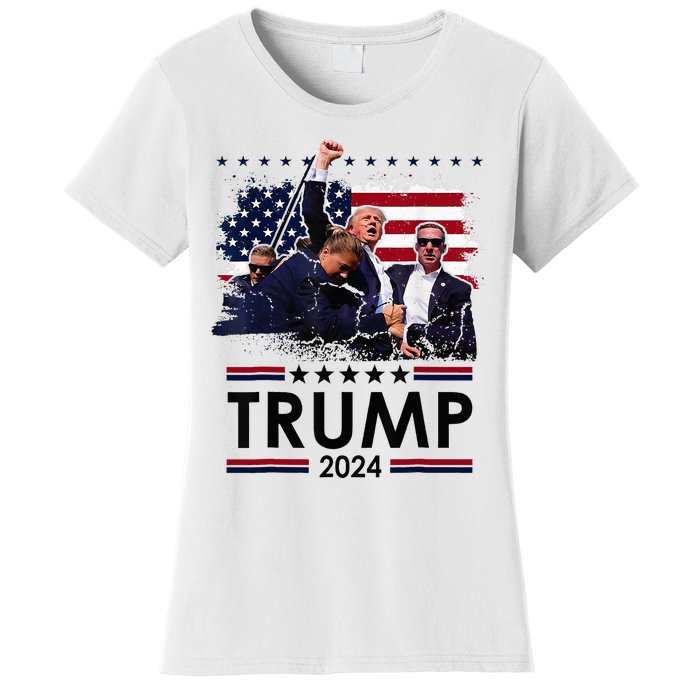 Donald Trump 2024 Survived Shot At Election Rally Women's T-Shirt