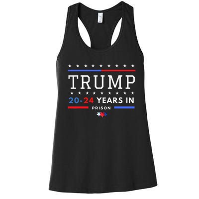 Donald Trump 20 24 Years In Prison Women's Racerback Tank