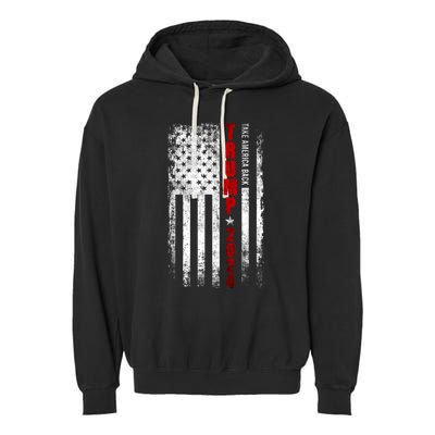 Donald Trump 2024 Take America Back American Flag Patriotic Garment-Dyed Fleece Hoodie