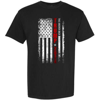 Donald Trump 2024 Take America Back American Flag Patriotic Garment-Dyed Heavyweight T-Shirt