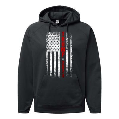 Donald Trump 2024 Take America Back American Flag Patriotic Performance Fleece Hoodie