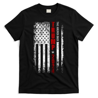 Donald Trump 2024 Take America Back American Flag Patriotic T-Shirt