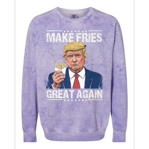 Donald Trump 2024 French Fry Make French Fries Great Again Colorblast Crewneck Sweatshirt