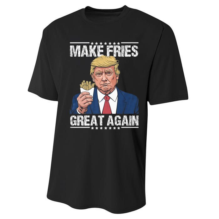 Donald Trump 2024 French Fry Make French Fries Great Again Performance Sprint T-Shirt