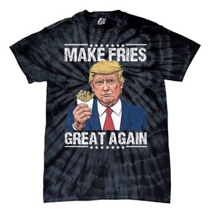 Donald Trump 2024 French Fry Make French Fries Great Again Tie-Dye T-Shirt