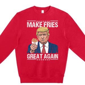 Donald Trump 2024 French Fry Make French Fries Great Again Premium Crewneck Sweatshirt