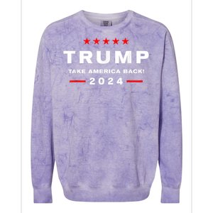 Donald Trump 2024 Take America Back Election The Return Colorblast Crewneck Sweatshirt