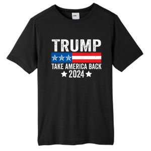 Donald Trump 2024 Take America Back Donald Trump 2024 Tall Fusion ChromaSoft Performance T-Shirt