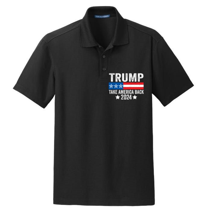 Donald Trump 2024 Take America Back Donald Trump 2024 Dry Zone Grid Polo