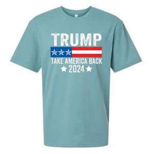 Donald Trump 2024 Take America Back Donald Trump 2024 Sueded Cloud Jersey T-Shirt