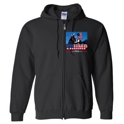 Donald Trump 2024 Survived Shot At Election Rally Trump 2024 Full Zip Hoodie