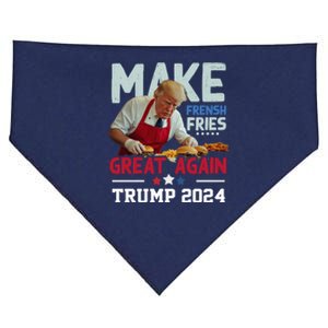 Donald Trump 2024 French Fry Make French Fries Great Again USA-Made Doggie Bandana