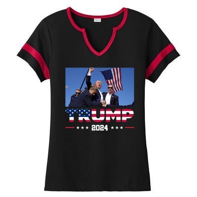 Donald Trump 2024 Survived Shot At Pennsylvania Rally You Best Not Miss Ladies Halftime Notch Neck Tee