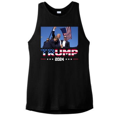 Donald Trump 2024 Survived Shot At Pennsylvania Rally You Best Not Miss Ladies PosiCharge Tri-Blend Wicking Tank