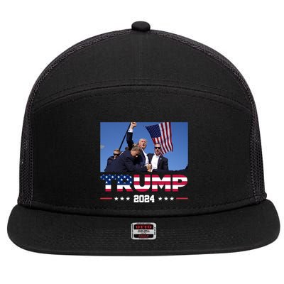 Donald Trump 2024 Survived Shot At Pennsylvania Rally You Best Not Miss 7 Panel Mesh Trucker Snapback Hat