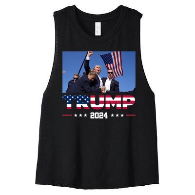 Donald Trump 2024 Survived Shot At Pennsylvania Rally You Best Not Miss Women's Racerback Cropped Tank