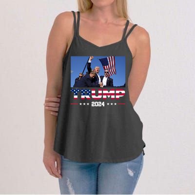 Donald Trump 2024 Survived Shot At Pennsylvania Rally You Best Not Miss Women's Strappy Tank