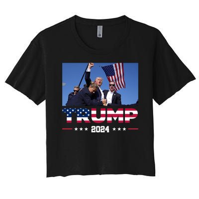 Donald Trump 2024 Survived Shot At Pennsylvania Rally You Best Not Miss Women's Crop Top Tee