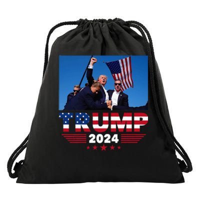 Donald Trump 2024 Survived Shot At Election Rally Drawstring Bag