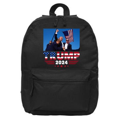 Donald Trump 2024 Survived Shot At Election Rally 16 in Basic Backpack