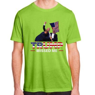 Donald Trump 2024 Missed Me Survived Shot At Election Adult ChromaSoft Performance T-Shirt