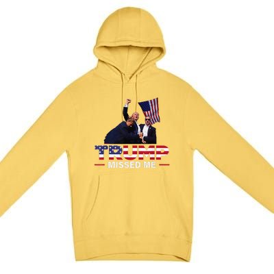 Donald Trump 2024 Missed Me Survived Shot At Election Premium Pullover Hoodie